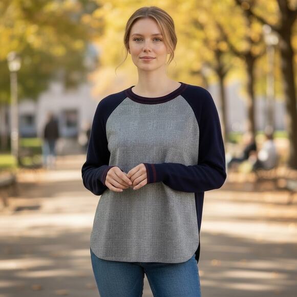 J. Crew Sweaters - J. Crew Pullover Glen Plaid Wool Blend